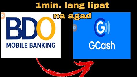Money transfer/BDO Online banking to Gcash / Quick and Easy .